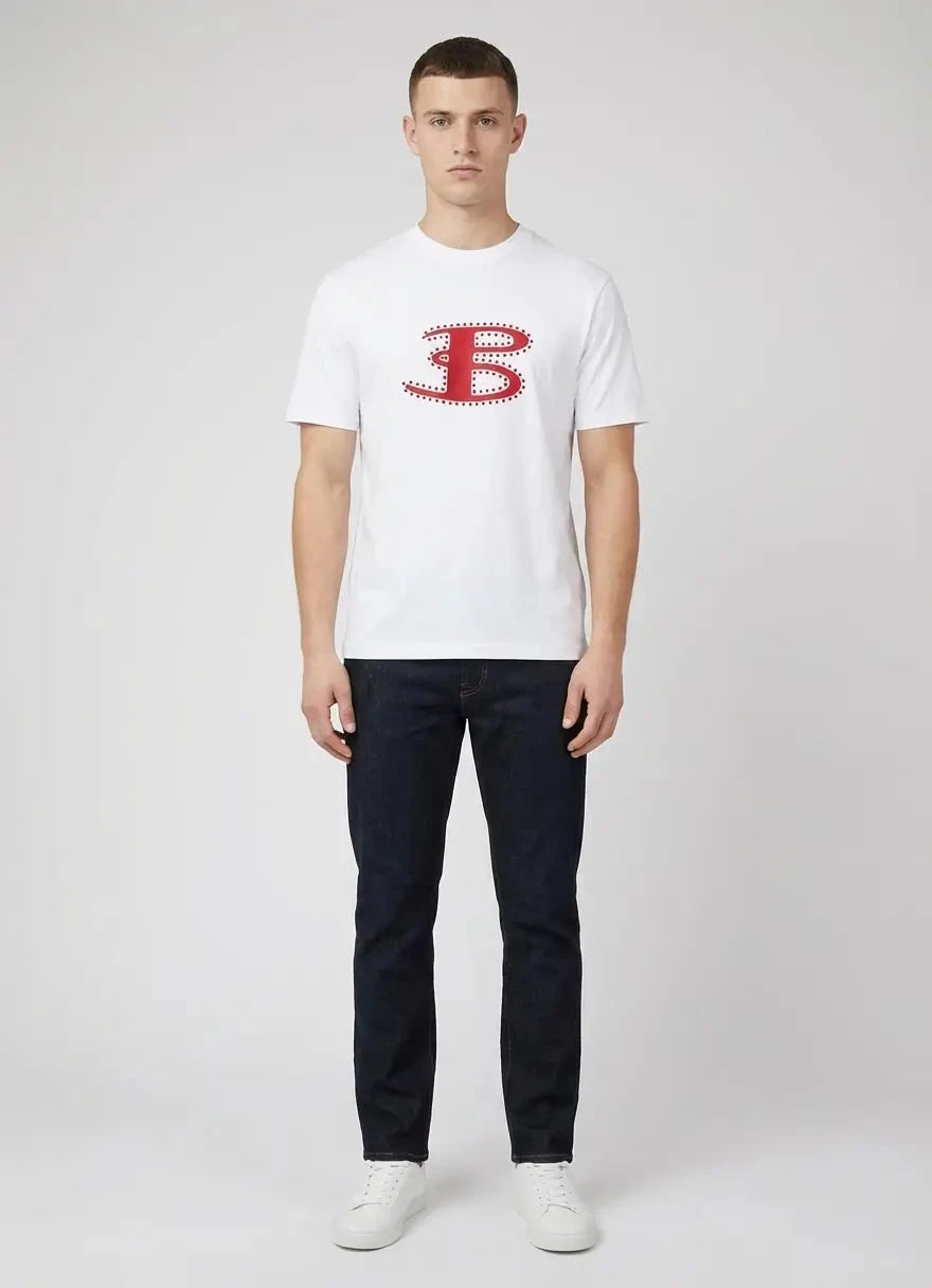 Ben Sherman B Bling White T-Shirt - Subwear