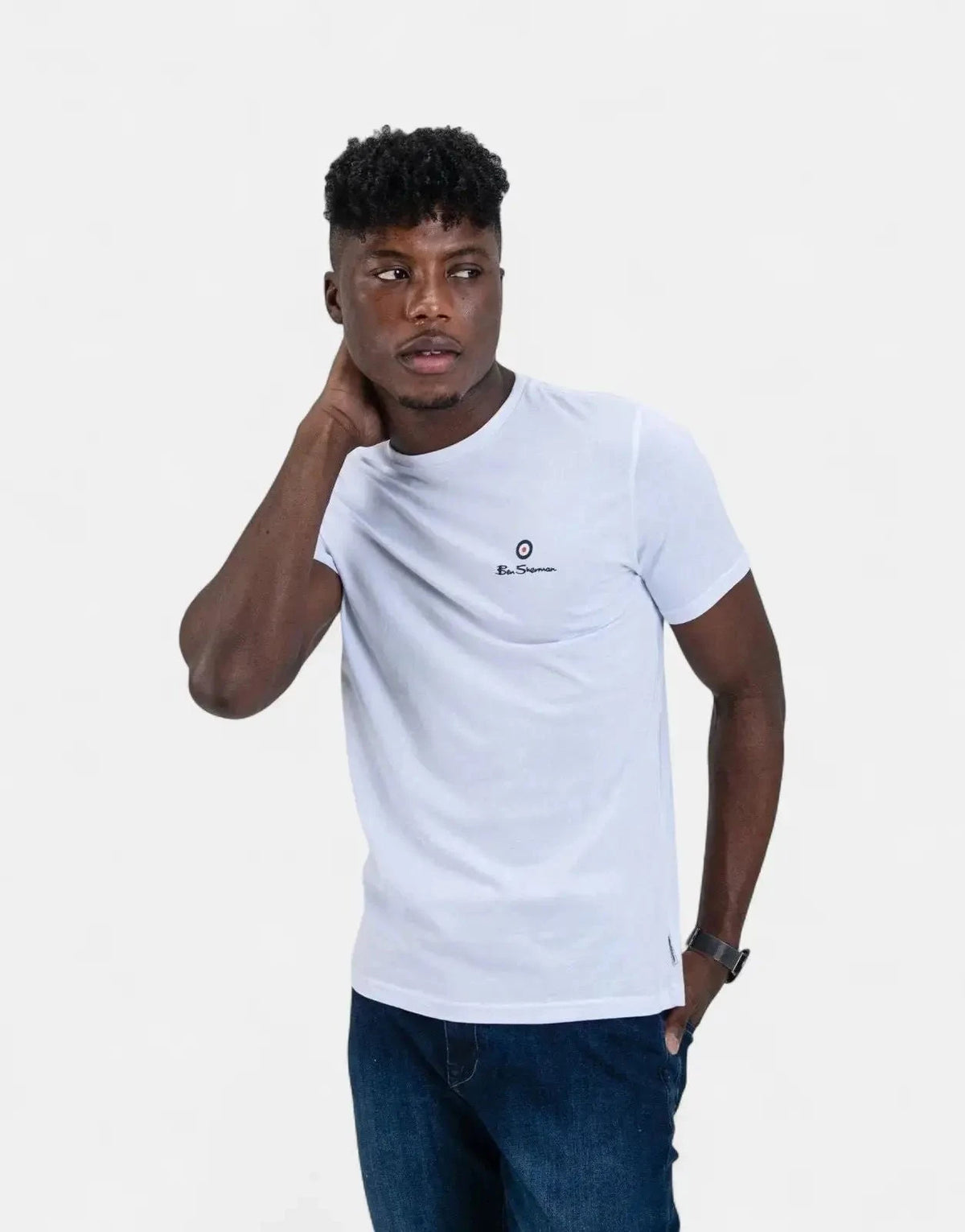 Ben Sherman Essential Target Print T-Shirt White - Subwear