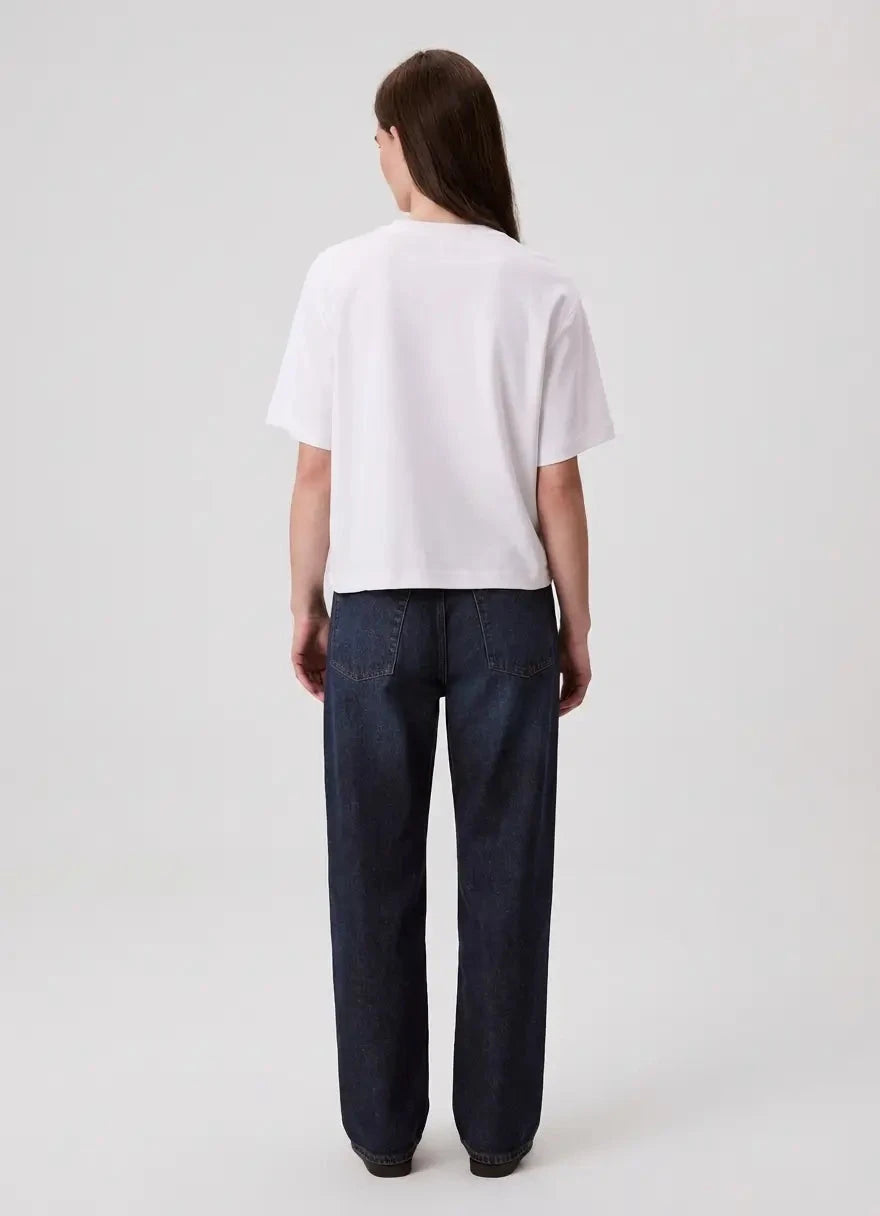 Calvin Klein 2 Tone 3D Embroidery Logo White T-Shirt - Subwear