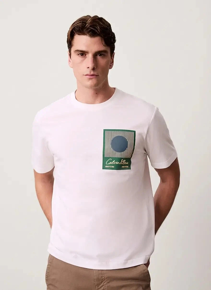 Calvin Klein 20s Matches Graphic White T-Shirt - Subwear