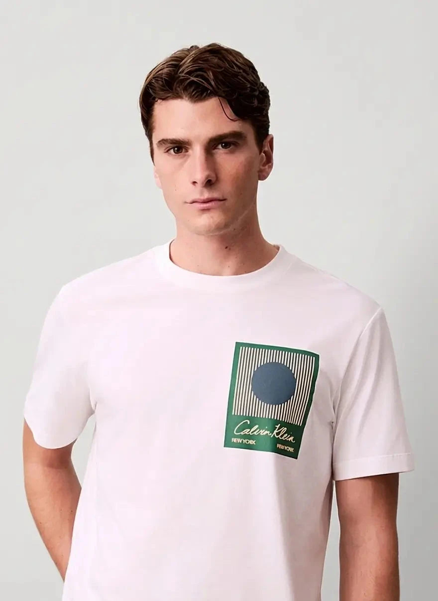 Calvin Klein 20s Matches Graphic White T-Shirt - Subwear