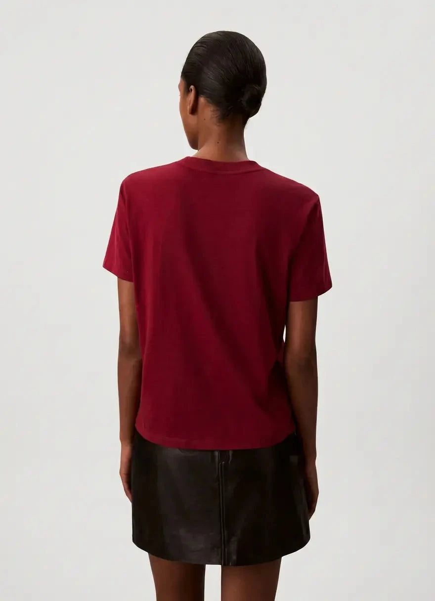 Calvin Klein A-Inst Logo Classic Magenta T-Shirt - Subwear