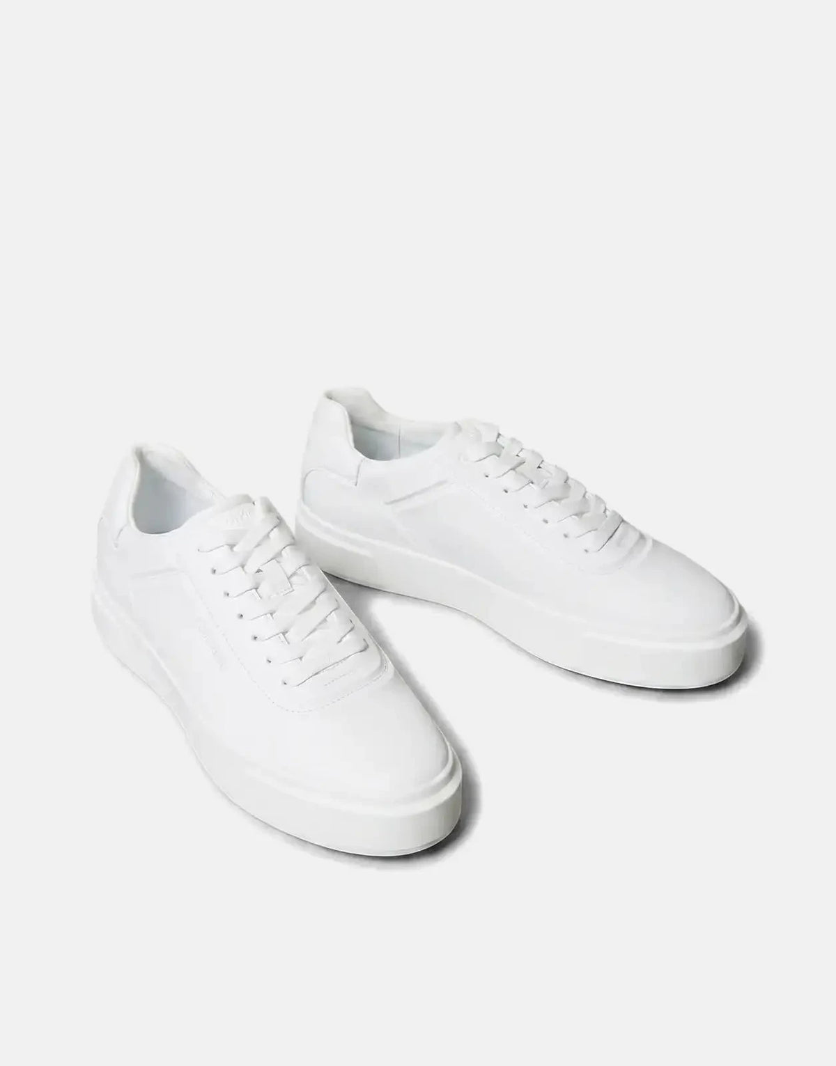 Calvin Klein Basket Cupsole Oxford Laceup White Sneakers - Subwear
