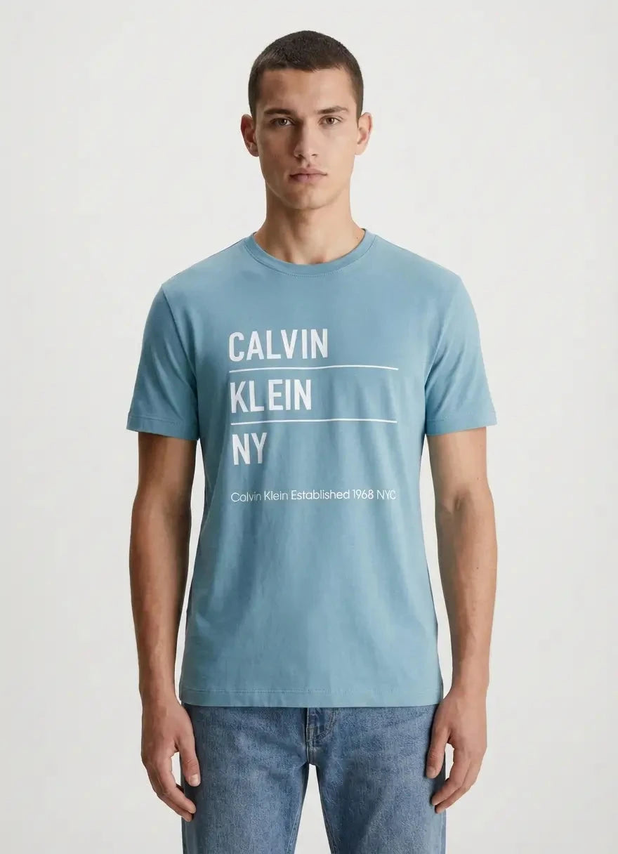 Calvin Klein NY Graphic T-Shirt Blue - Subwear