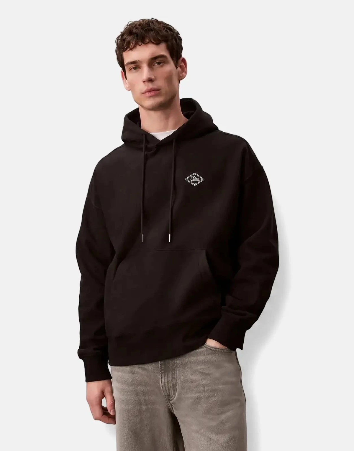 Calvin Klein Premium Fleece Matchbox Black Hoodie - Subwear