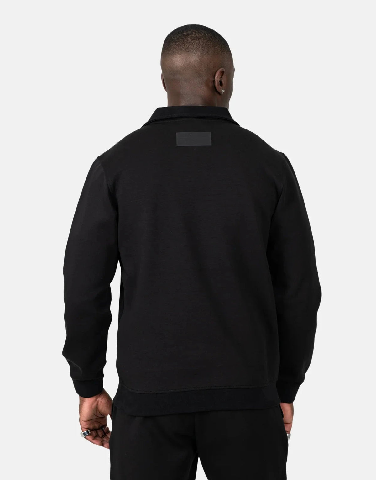 Fade Essential Quarter Zip Black Sweatshirt - Subwear
