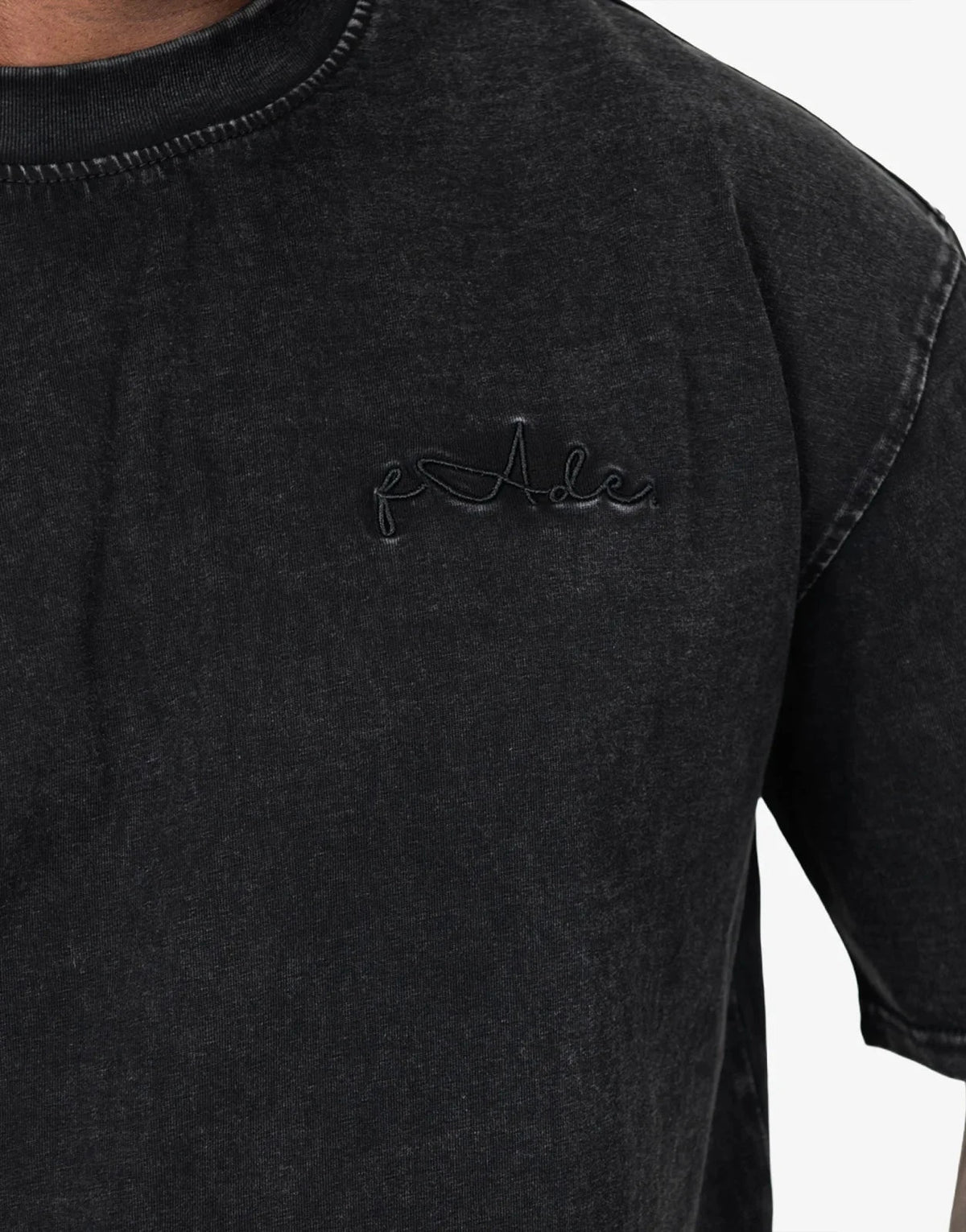 Fade Signature Washed Boxy Fit Grey T-Shirt - Subwear