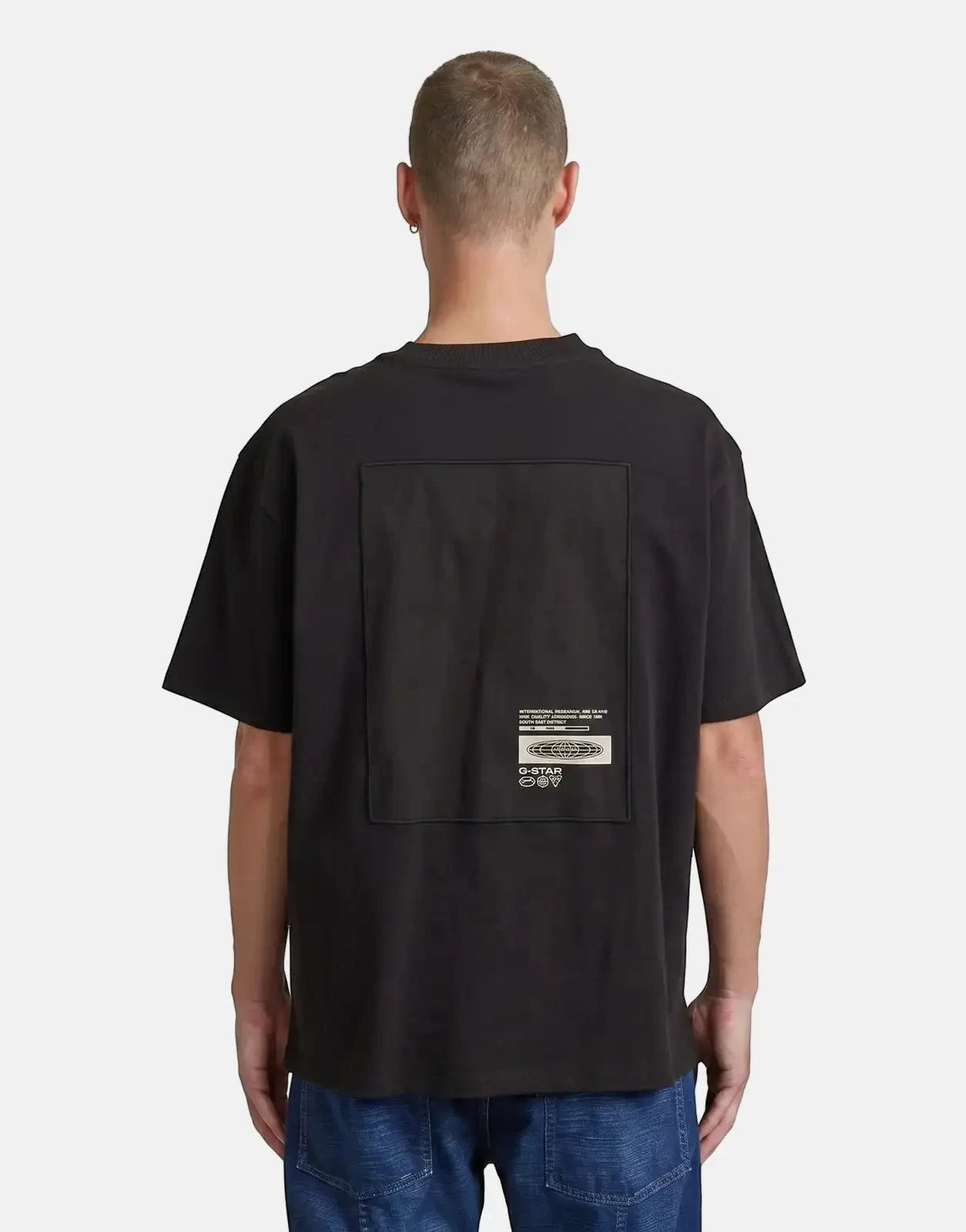 G-Star RAW Back Applique Relaxed Black T-Shirt - Subwear