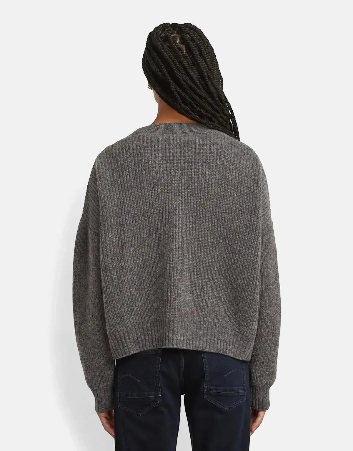 G-Star RAW Cable Cropped Cardi Granite knitwear - Subwear