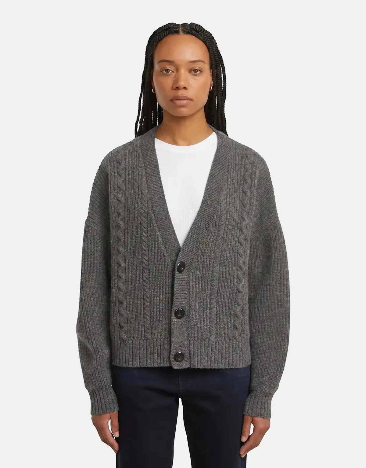 G-Star RAW Cable Cropped Cardi Granite knitwear - Subwear
