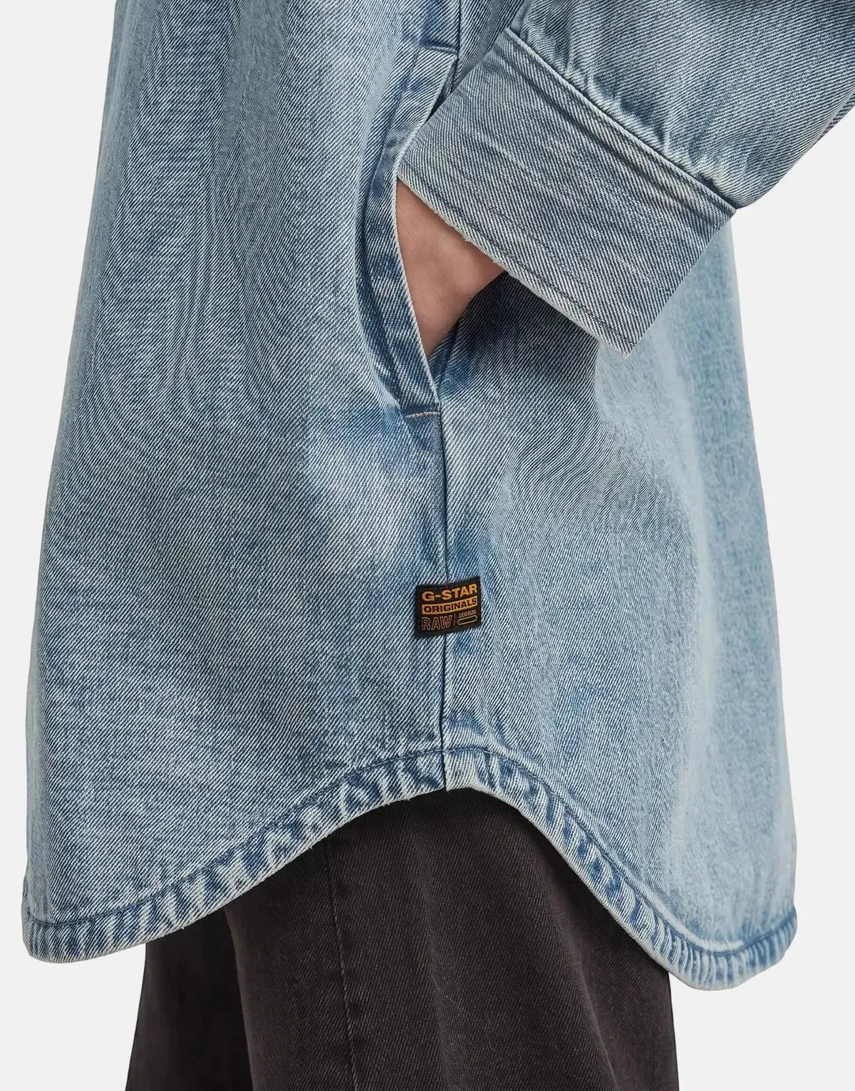G-Star RAW Maxi 1-pkt Sun Faded Pacific Blue Overshirt - Subwear