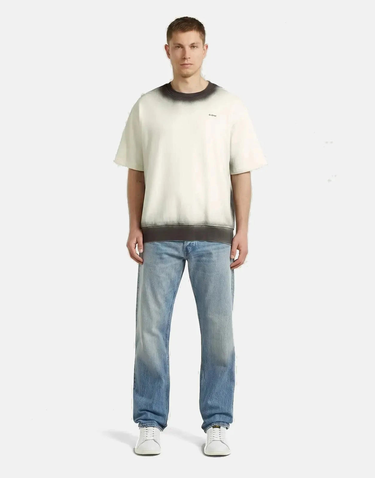 G-Star RAW Sprayed Relaxed Milk Black Sweatshirt - Subwear