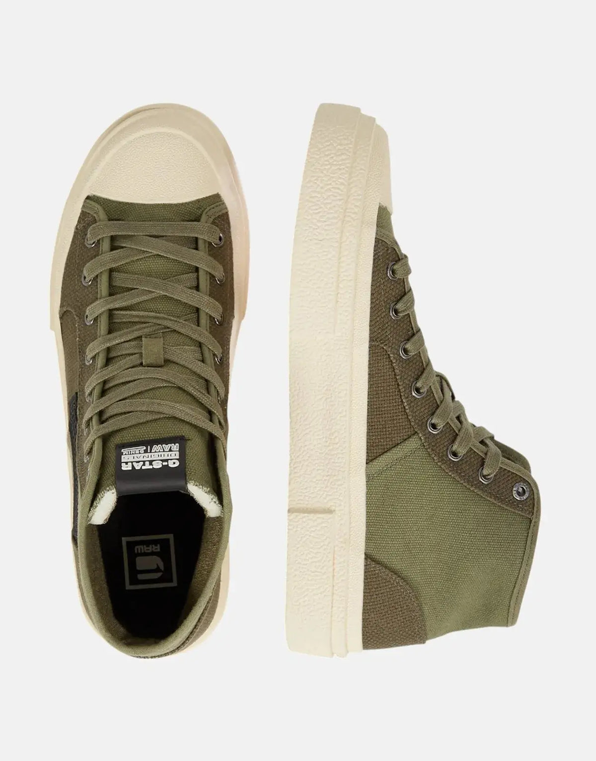 G-Star RAW Vodan Mid Basic Olive/White Sneakers - Subwear