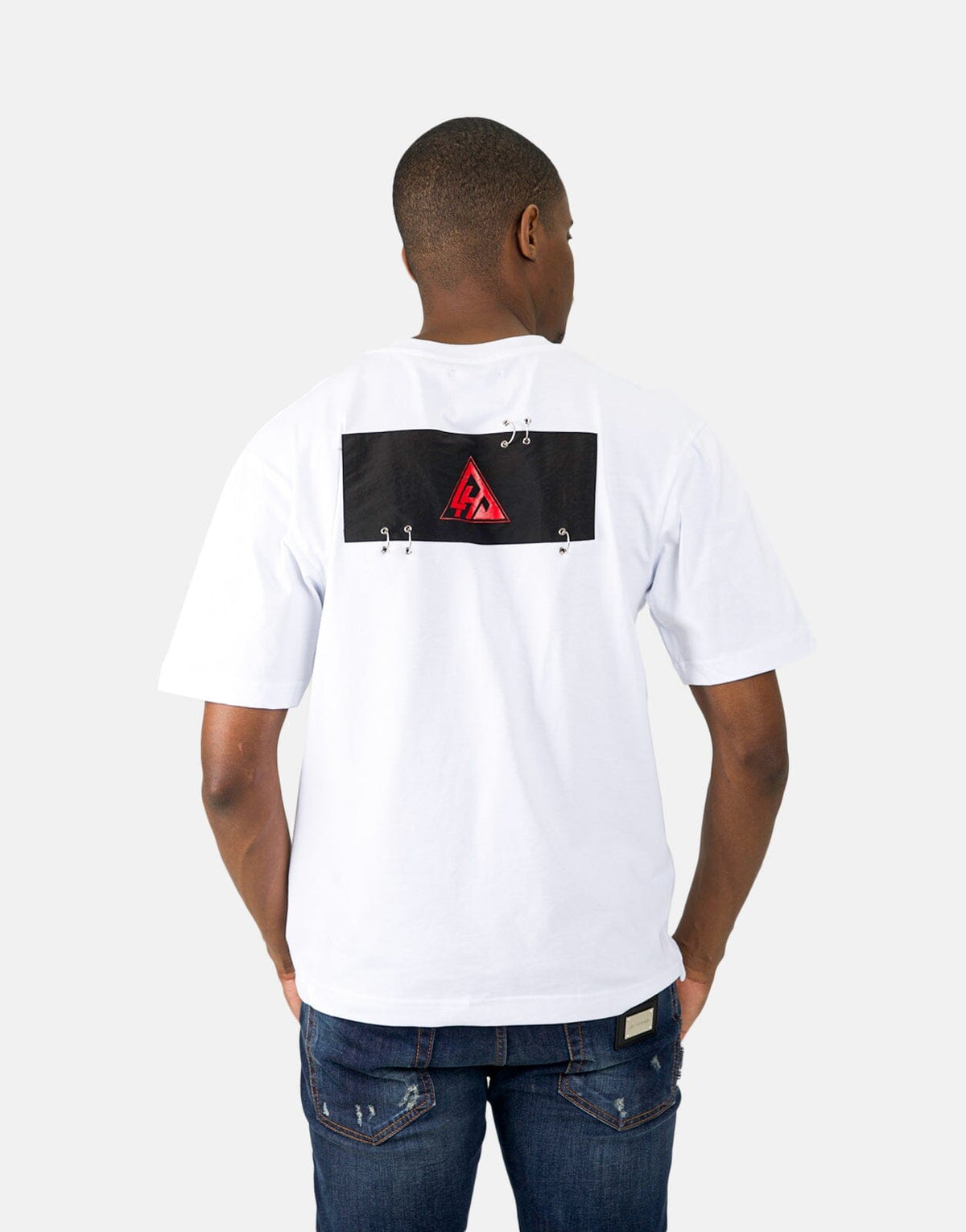 Les Hommes Black Label Back Insert White T-Shirt - Subwear