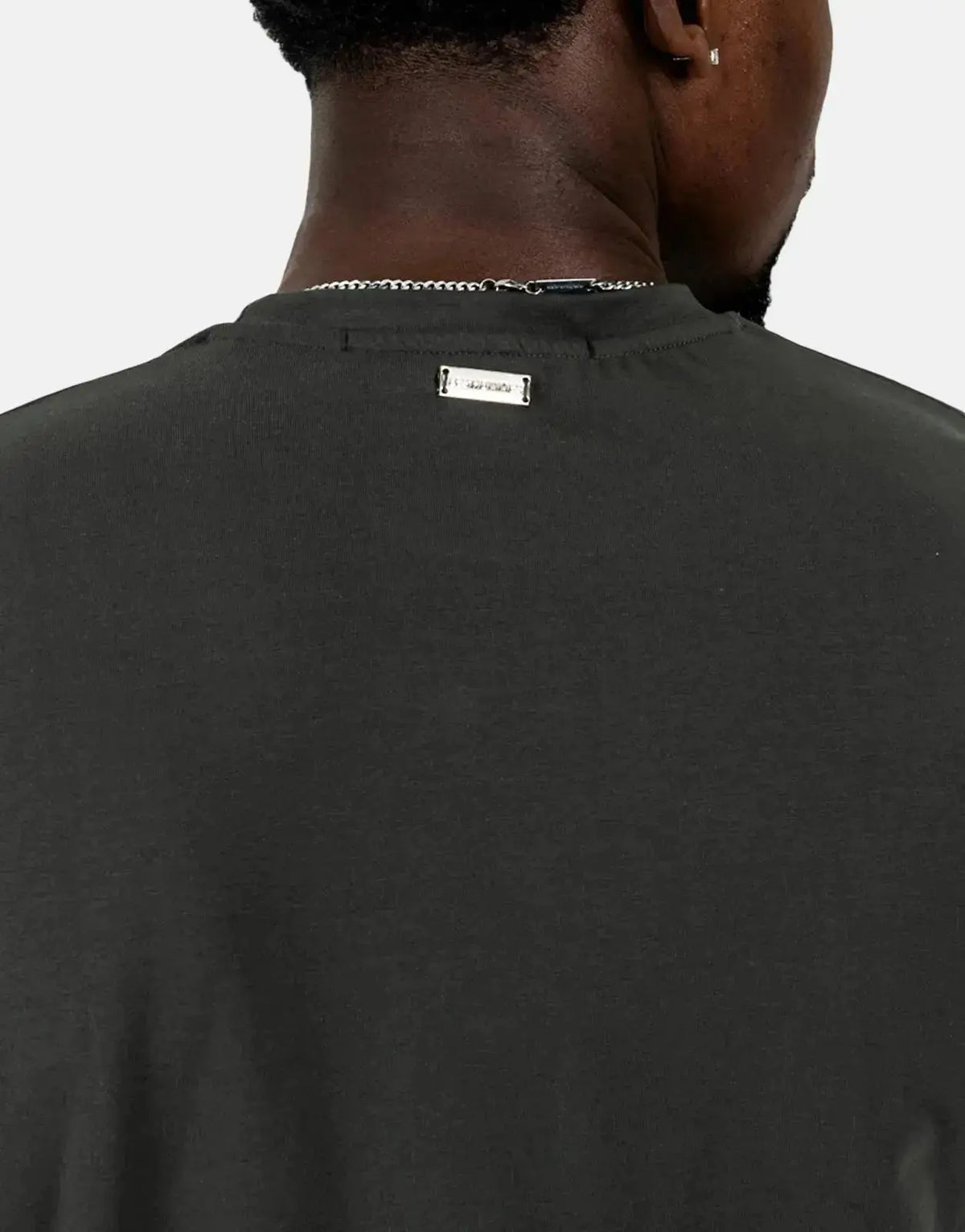 Les Hommes Centre Print Mil Green T-Shirt - Subwear