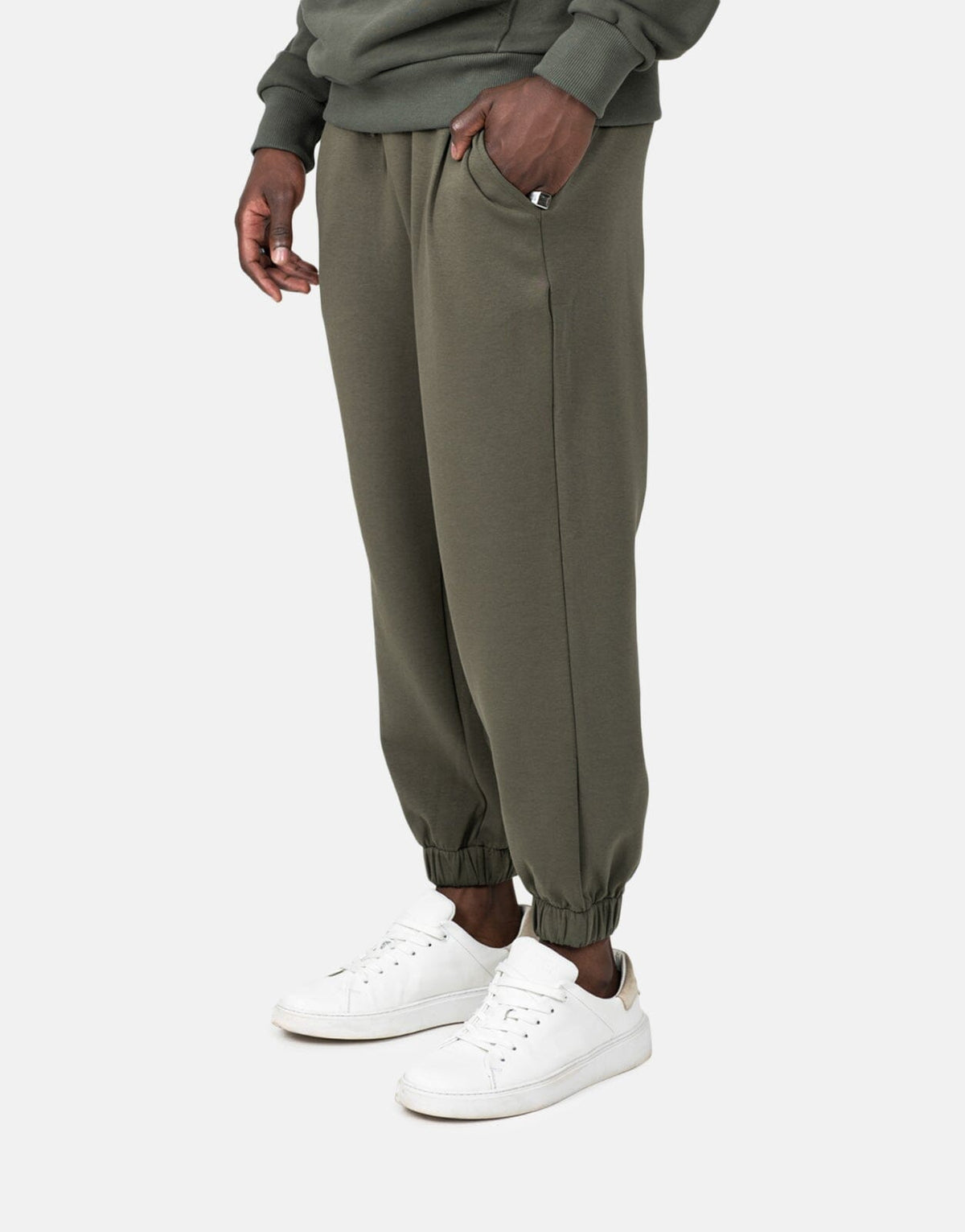 Les Hommes Heavy Military Green Sweatpants - Subwear