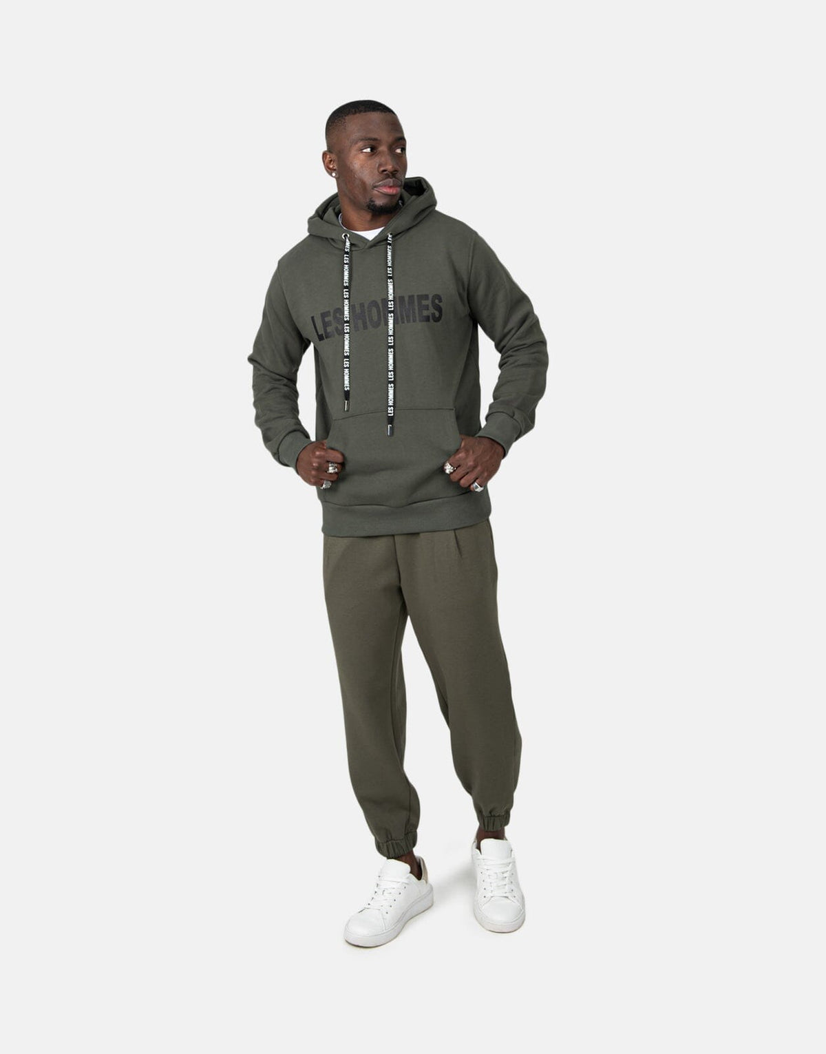 Les Hommes Heavy Military Green Sweatpants - Subwear