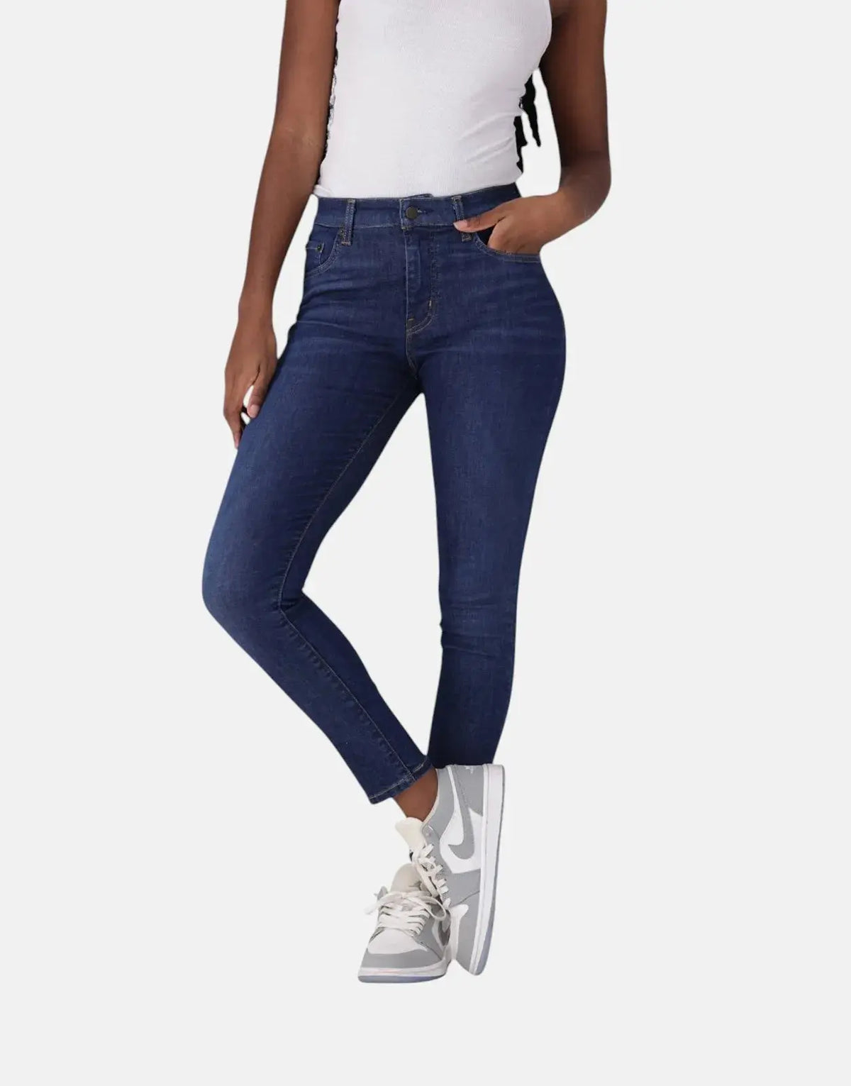 Levi's 721 High Rise Skinny Blue Wave Dark Jeans - Subwear