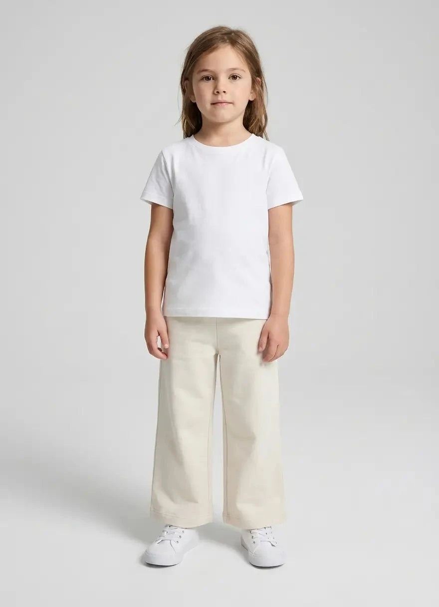 Polo Girls Leah Wide Leg Cropped Sand Pants - Subwear