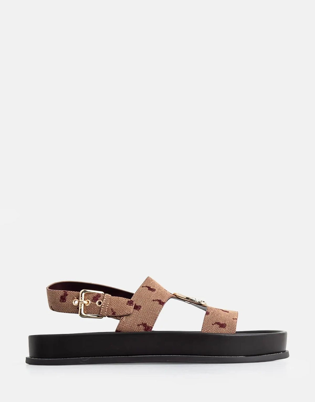 Polo Moulded Unit Trim Sandal Burgundy Jacquard - Subwear