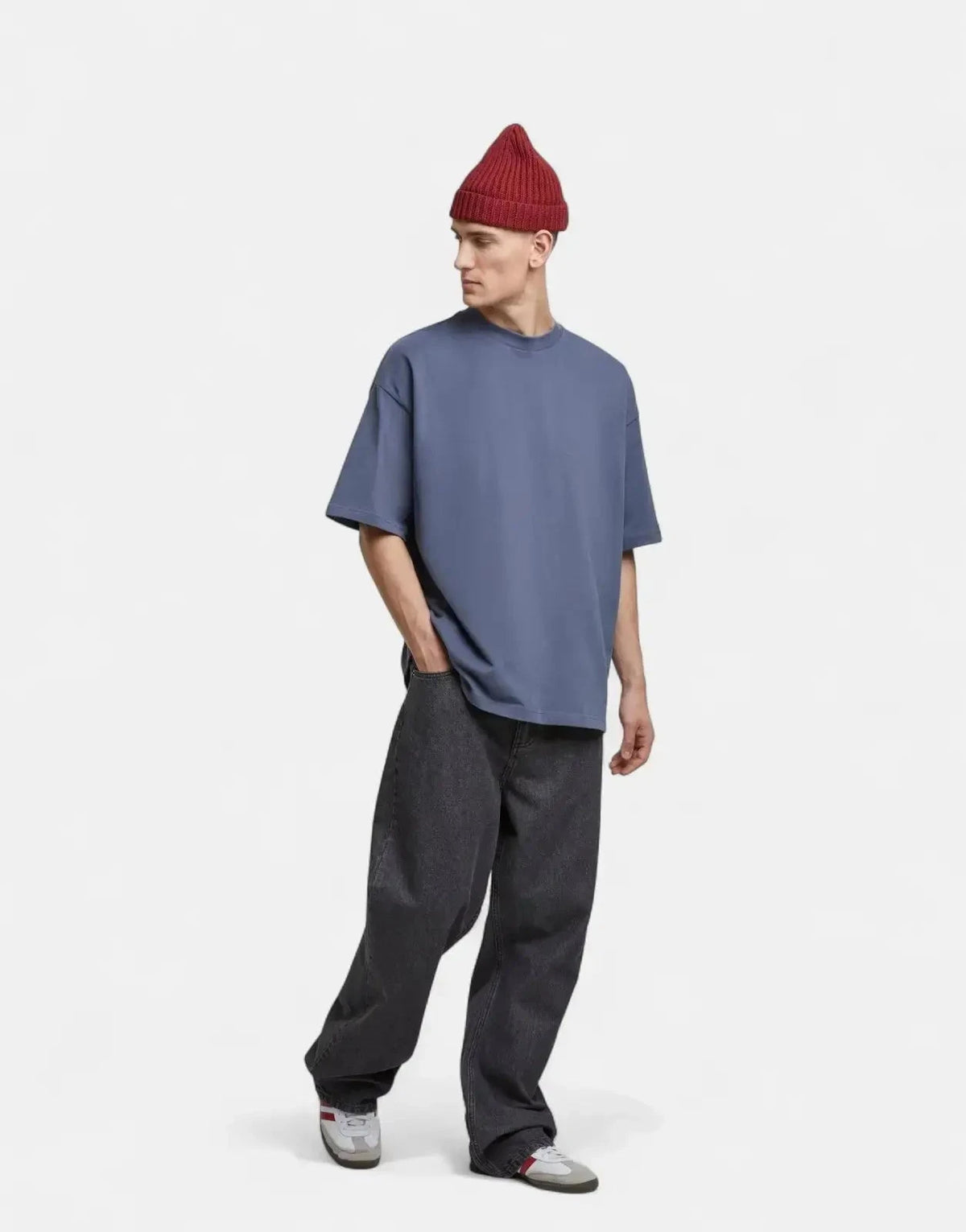 Prohibited Oversized Steel Grey T-Shirt - Subwear