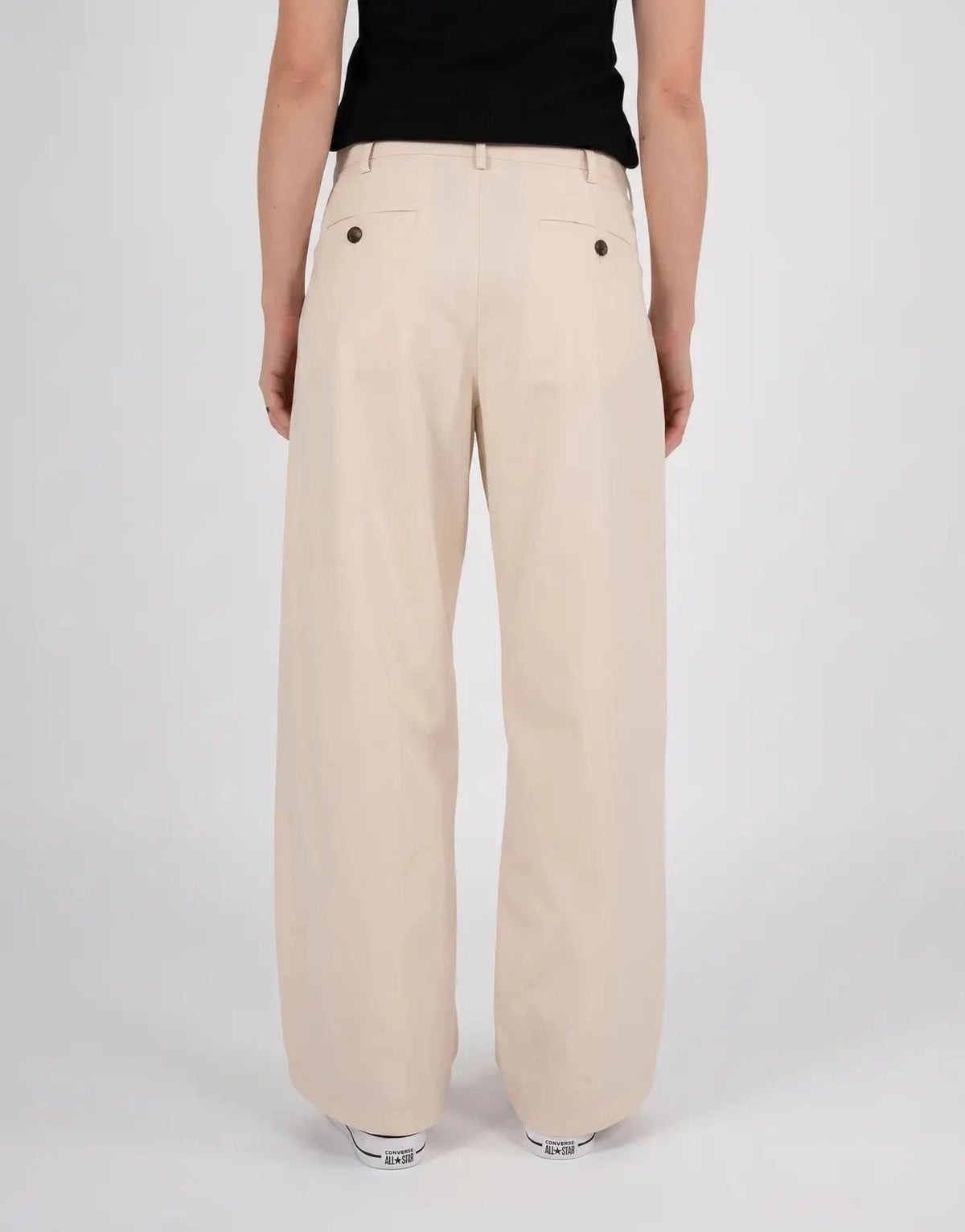 Prohibited Pleated Cream Vintage Pants - Subwear