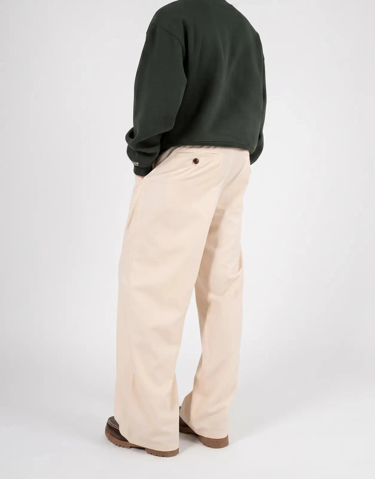 Prohibited Pleated Cream Vintage Pants - Subwear