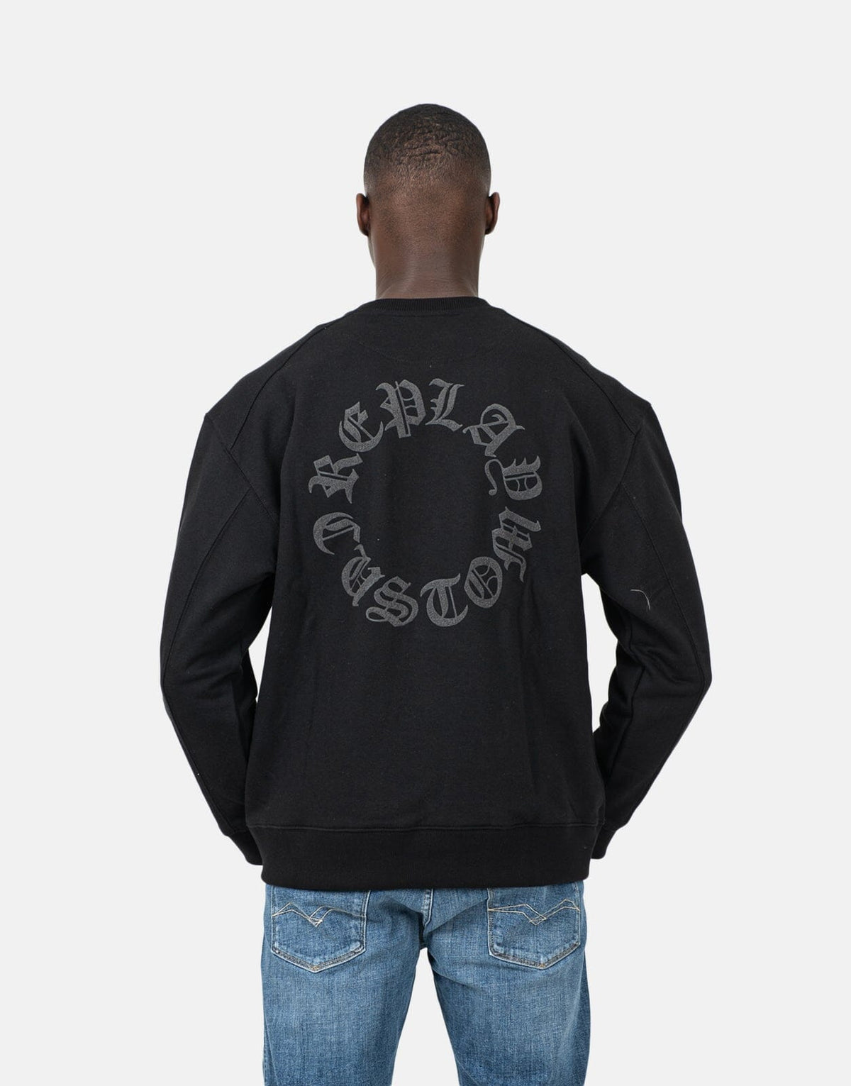 Replay Back Print Black Sweatshirt - Subwear
