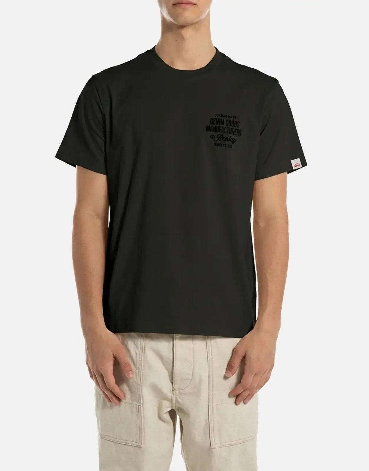 Replay Denim Goods Manufactures Black T-Shirt - Subwear