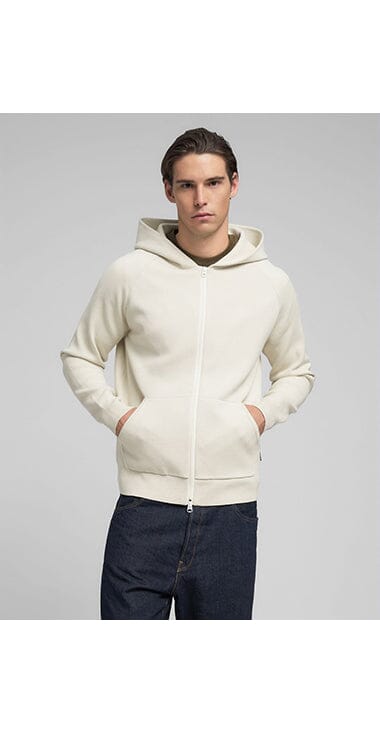 Replay Heavyweight Zipup Snow White Hoodie - Subwear