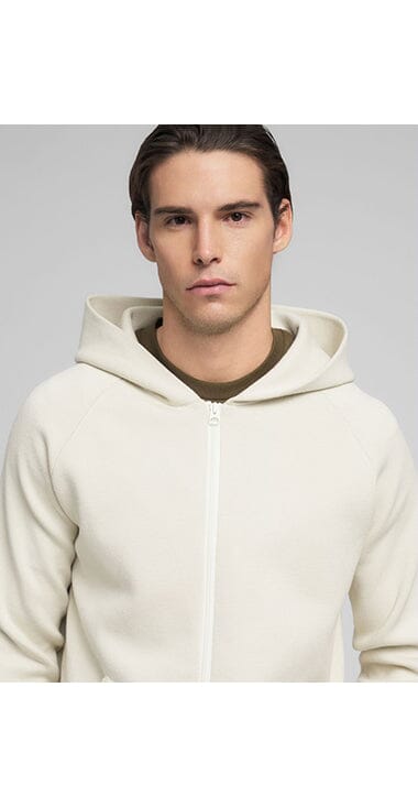 Replay Heavyweight Zipup Snow White Hoodie - Subwear