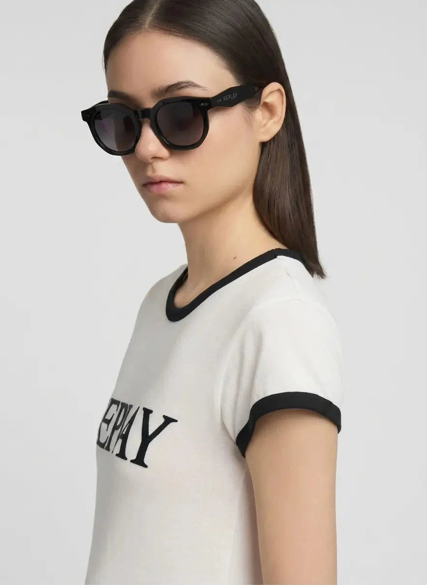 Replay Print Natural White T-Shirt - Subwear