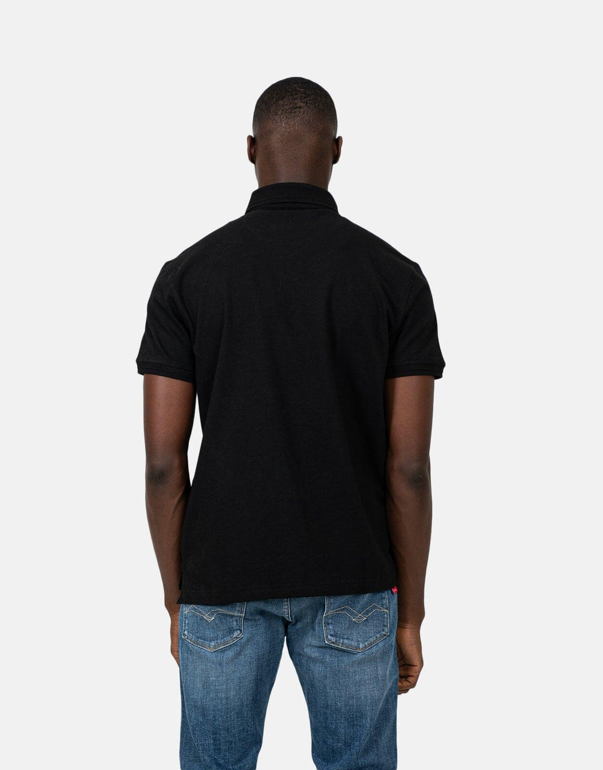 Replay R-Logo Black Polo Shirt - Subwear