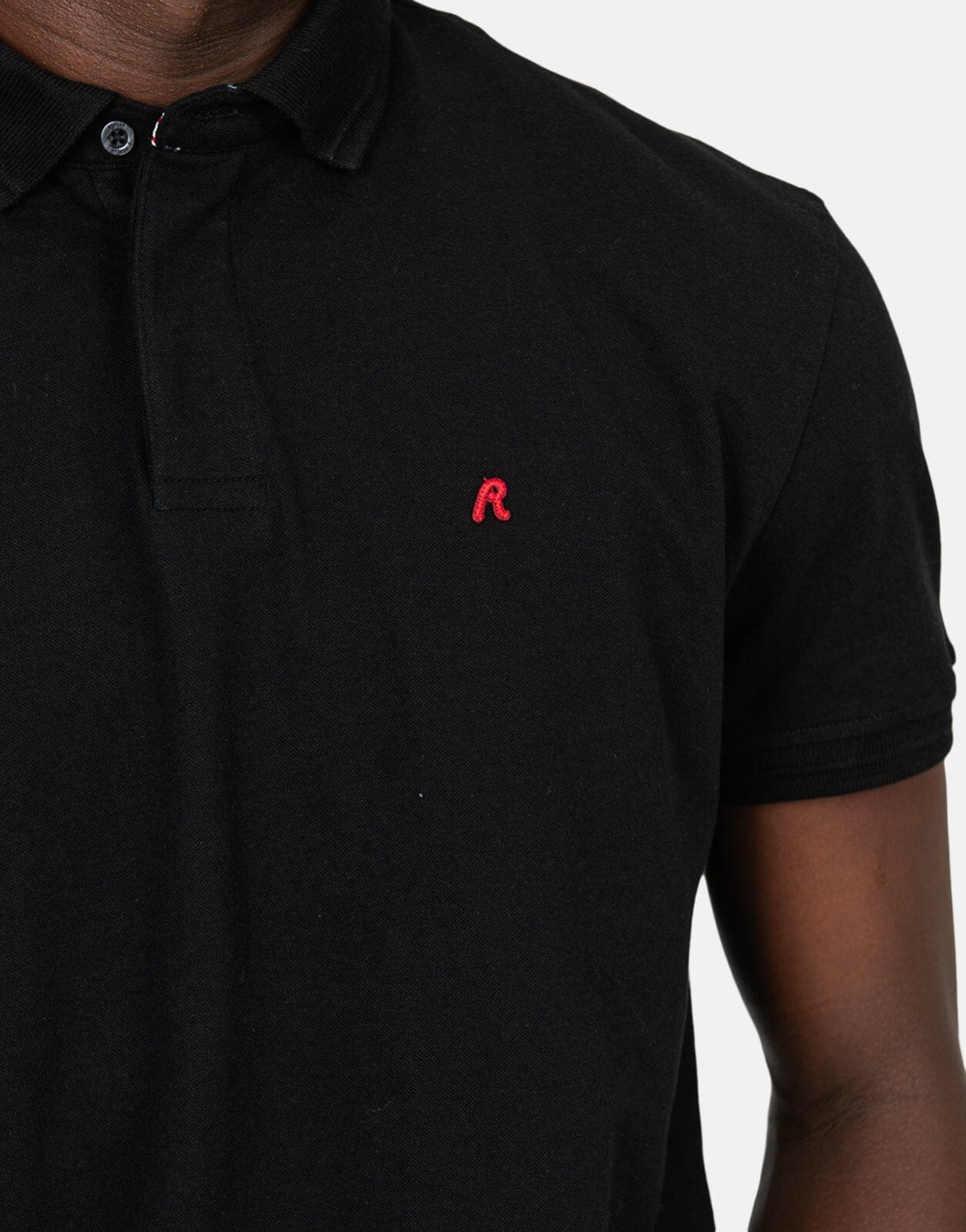 Replay R-Logo Black Polo Shirt - Subwear