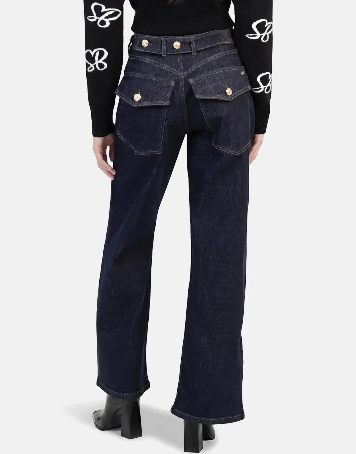 Sissy Boy Kristy Wide Leg High Waist Wide Forever Blue Jeans - Subwear