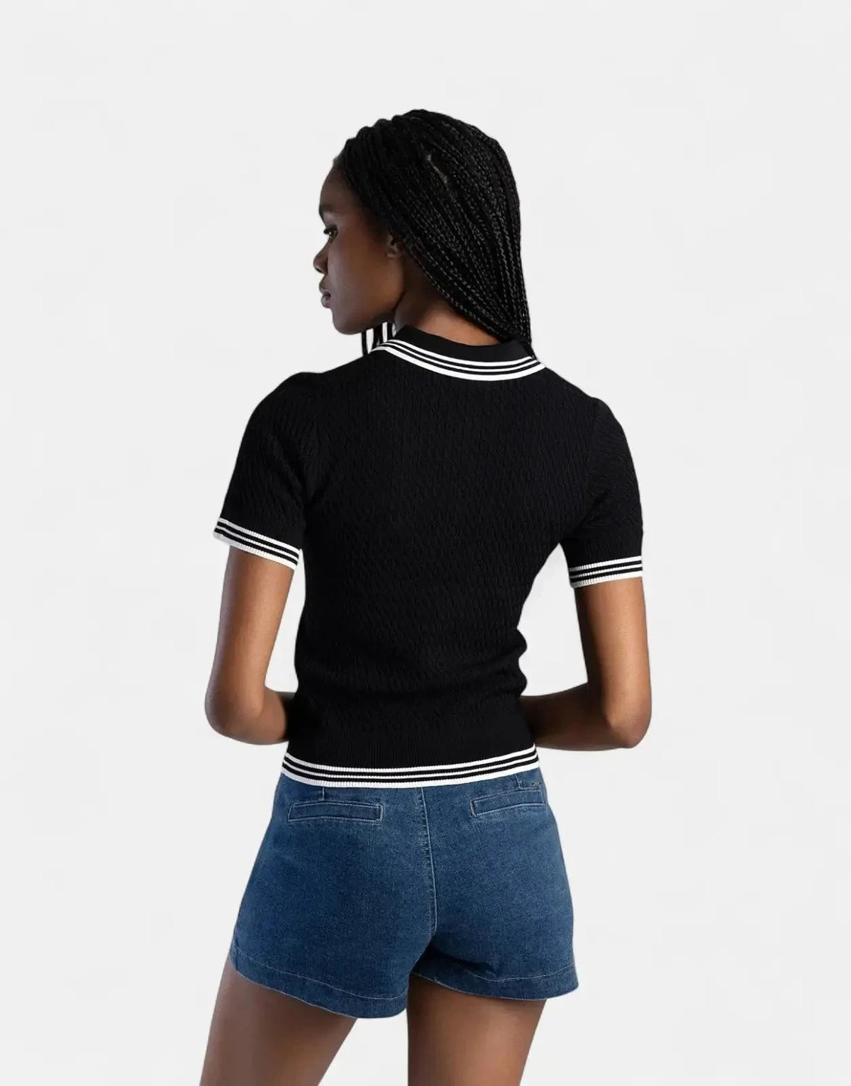 Sissy Boy Knit Logo Black Polo Shirt - Subwear