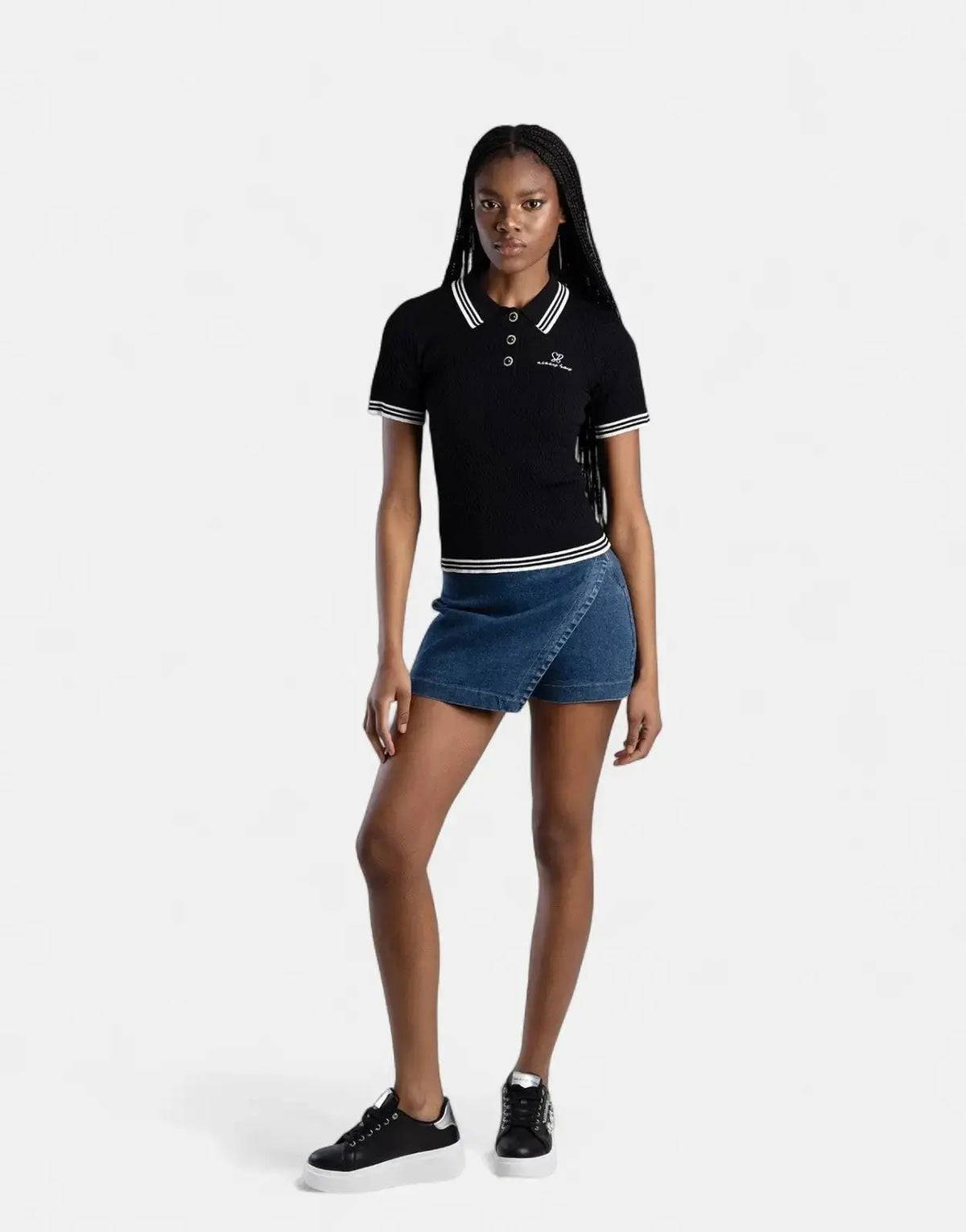 Sissy Boy Knit Logo Black Polo Shirt - Subwear