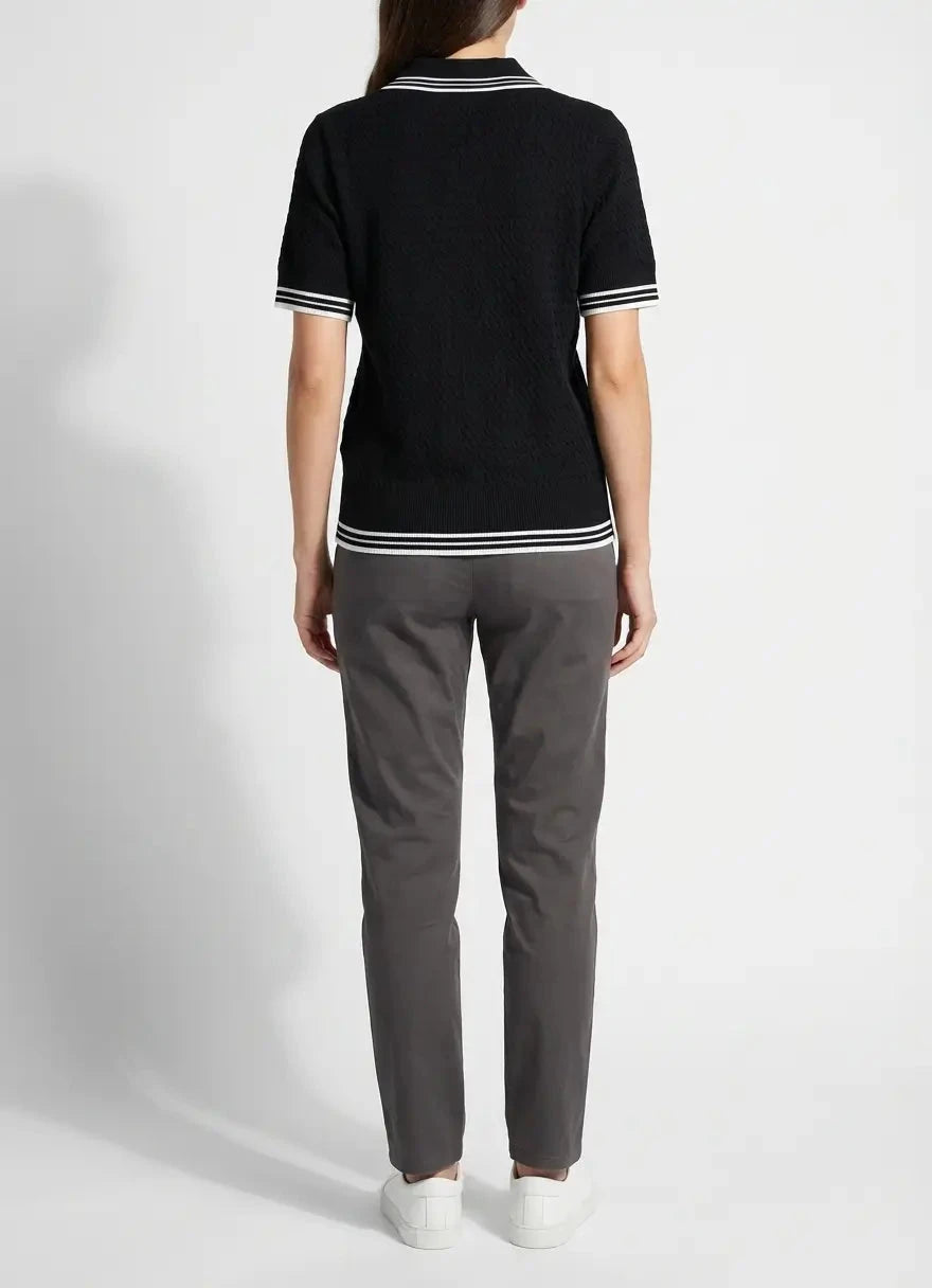Sissy Boy Knit Logo Black Polo Shirt - Subwear