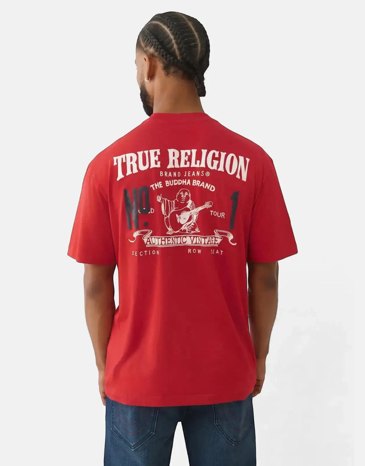 True Religion Number 1 SRS T-Shirt Red - Subwear