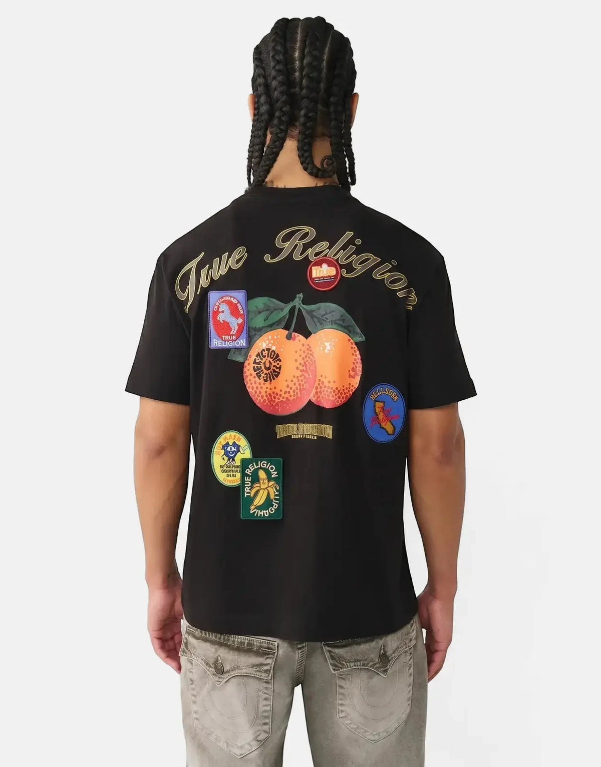 True Religion Orchard Stamp T-Shirt Black - Subwear