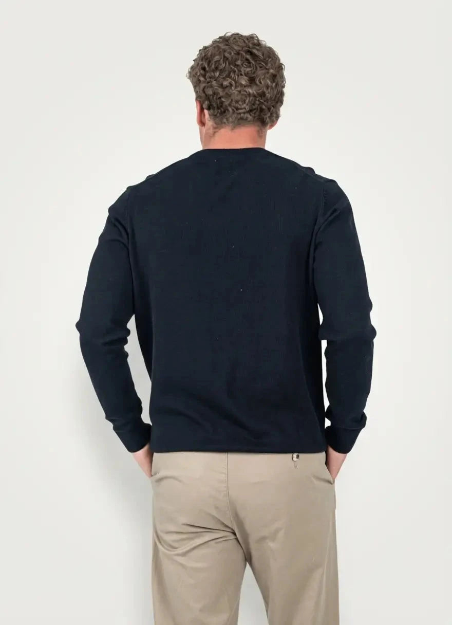 Ben Sherman Knit Crew Neck Black Sweatshirt - Subwear