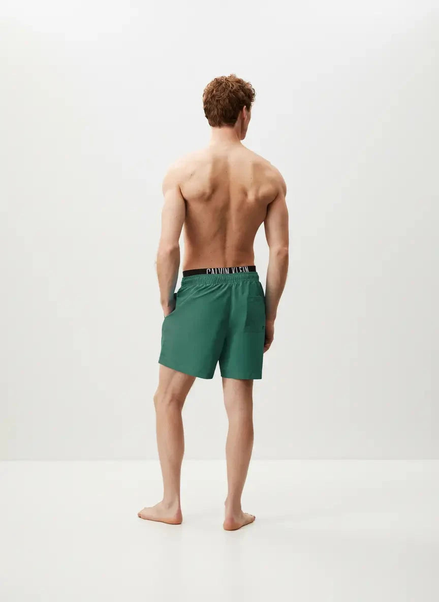 Calvin Klein Double Web Green Swim Short - Subwear