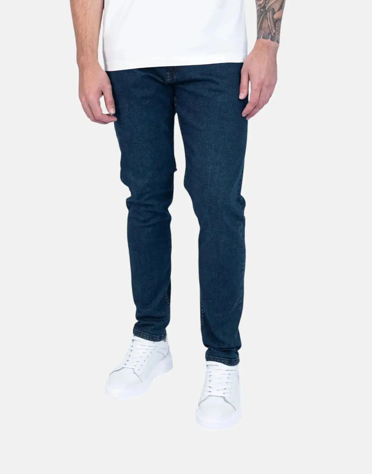 Fade Essential Dark Wash Slim Tapered Jeans - Subwear