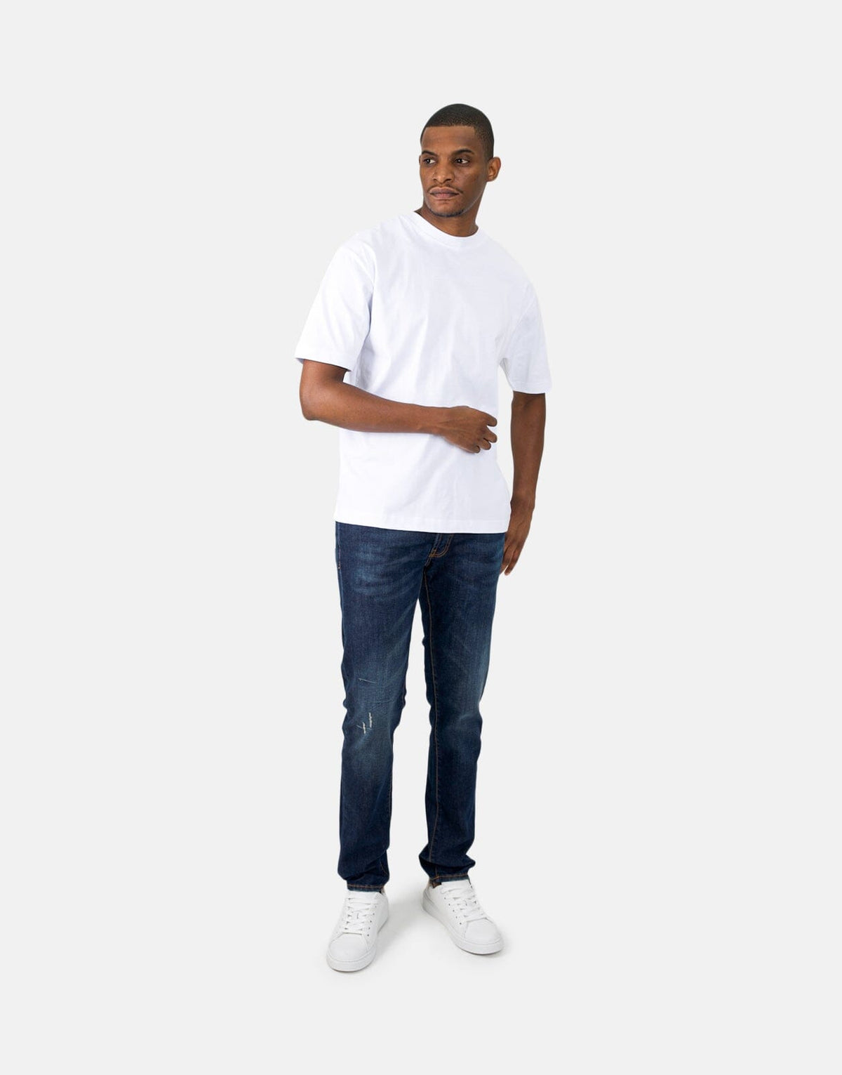 Les Hommes Black Label Back Insert White T-Shirt - Subwear