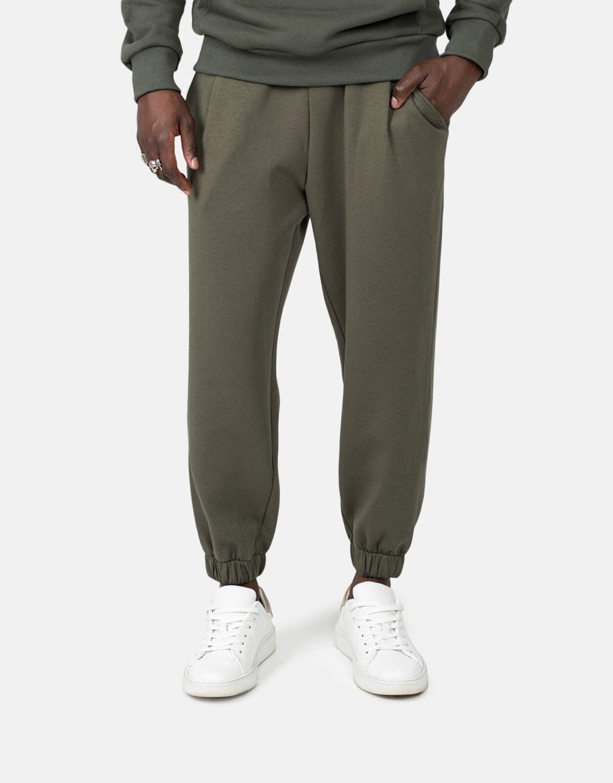 Les Hommes Heavy Military Green Sweatpants - Subwear
