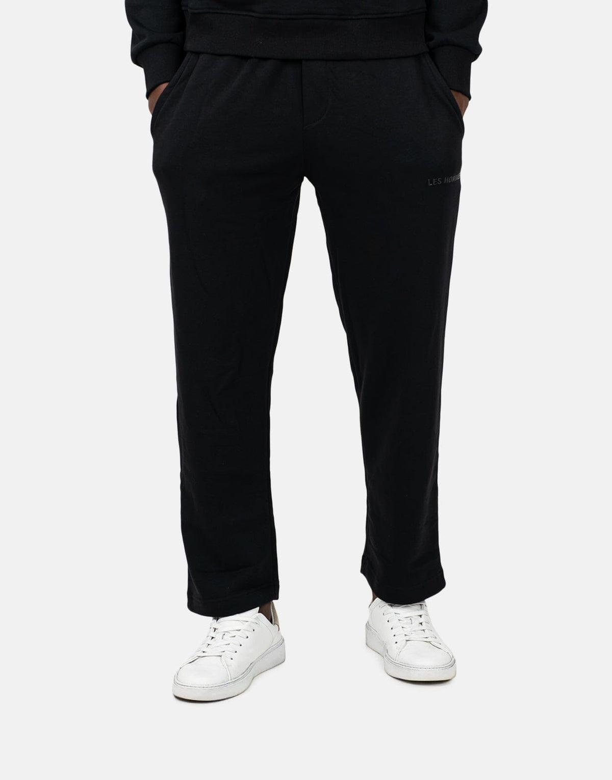 Les Hommes Logo Jogger Black Sweatpants - Subwear
