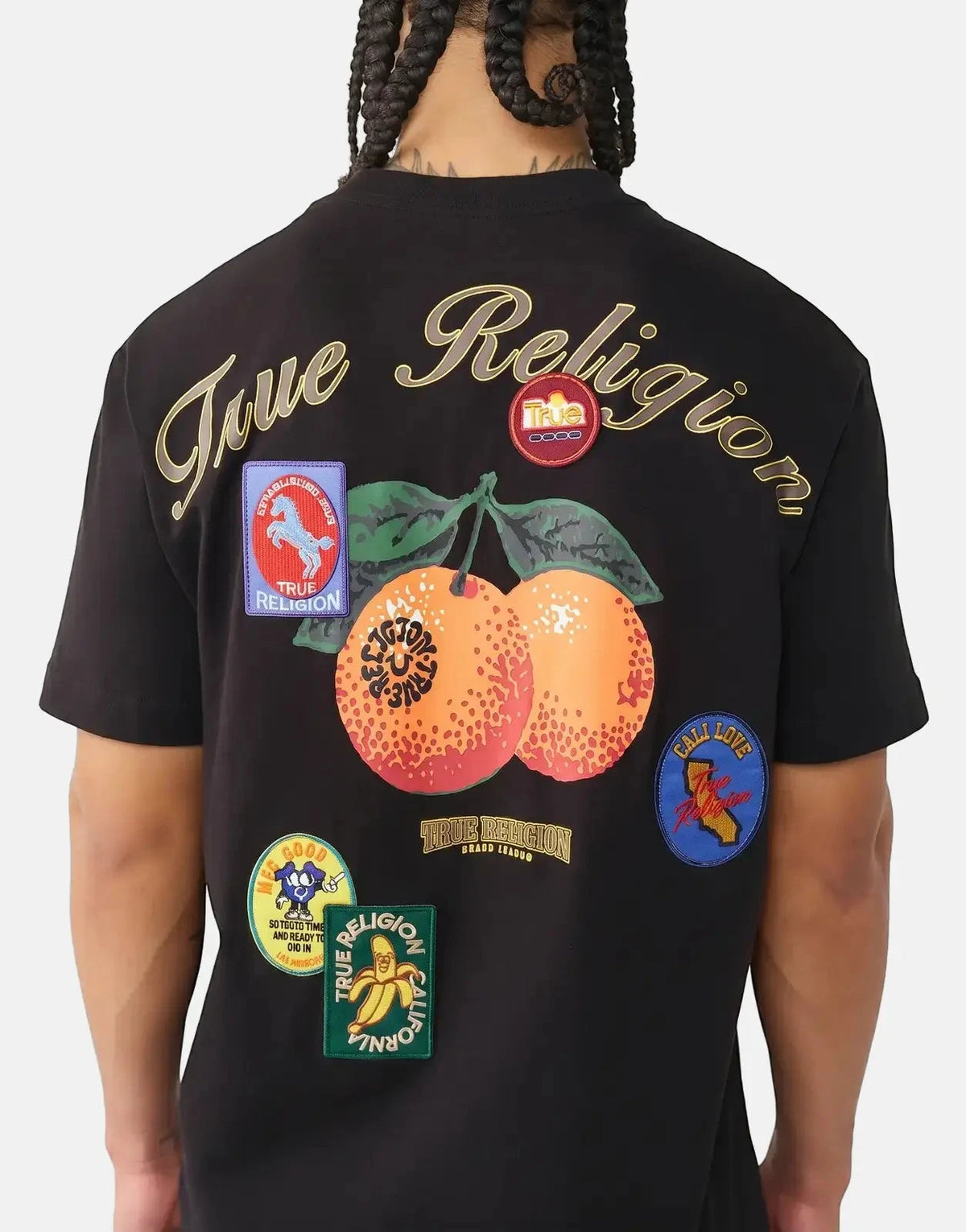 True Religion Orchard Stamp T-Shirt Black - Subwear