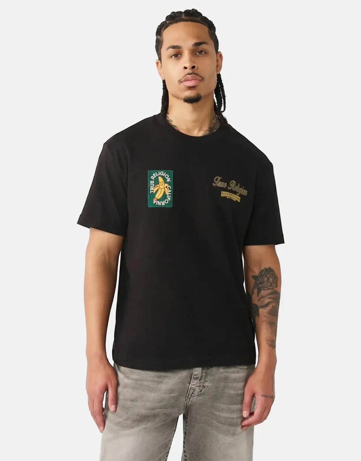 True Religion Orchard Stamp T-Shirt Black - Subwear